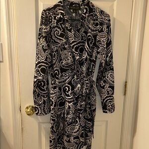 Rachel Zoe Black and White Paisley Dress